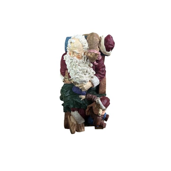 Vintage Resin Santa Clause Figure Sleeping Santa In rocking chair - Picture 6 of 6